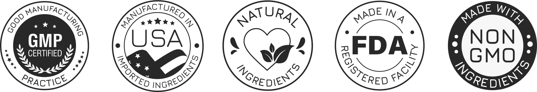FemiCore certifications - FDA registered GMP certified natural