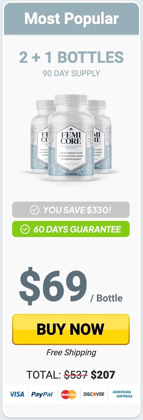 FemiCore 3 bottle pack - Most Popular